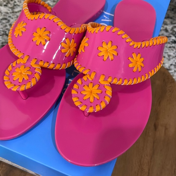 Jack Rogers Jelly Sandals Fuchsia Pink Size 7 - Picture 6 of 9